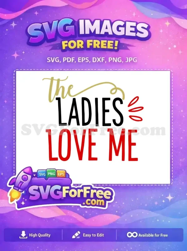 Free Ladies Gold Swirl Free Love Bold Lettering Free SVG