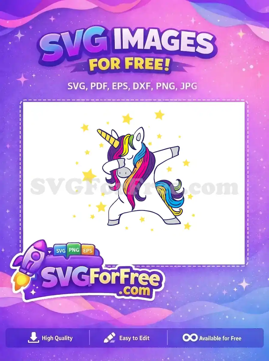 Free Dabbing Unicorn Free Rainbow Mane Quotes Free SVG