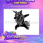 Free Dabbing Unicorn Free Silhouette Quotes Free SVG - Instant Download