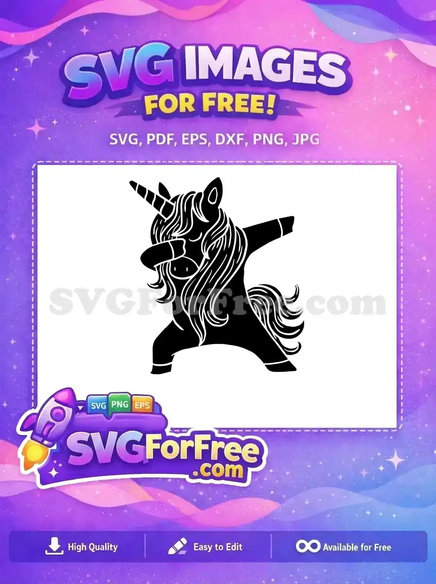 Free Dabbing Unicorn Free Silhouette Quotes Free SVG