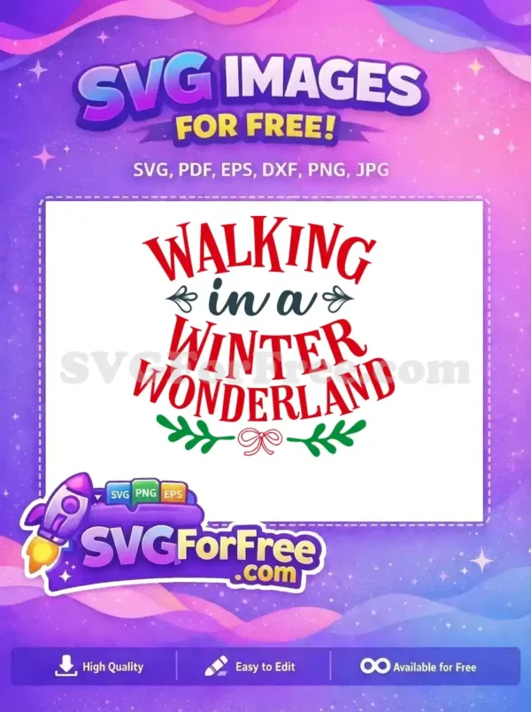 Free Red Walking Free Holiday Wonderland Movie Free SVG