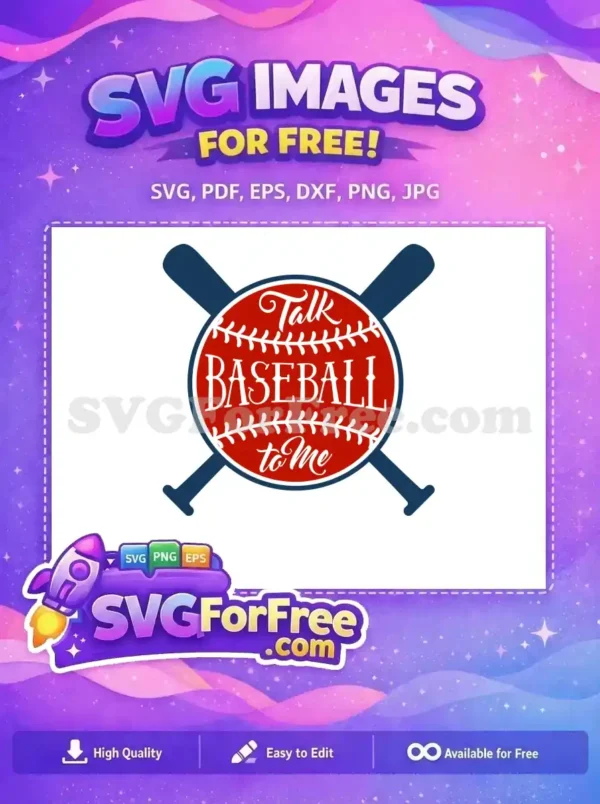Free Red Baseball Free Talk To Me Quotes Free SVG