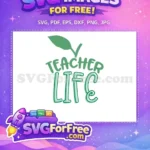 Free Green Teacher Free Apple Graphic Quotes Free SVG - Instant Download