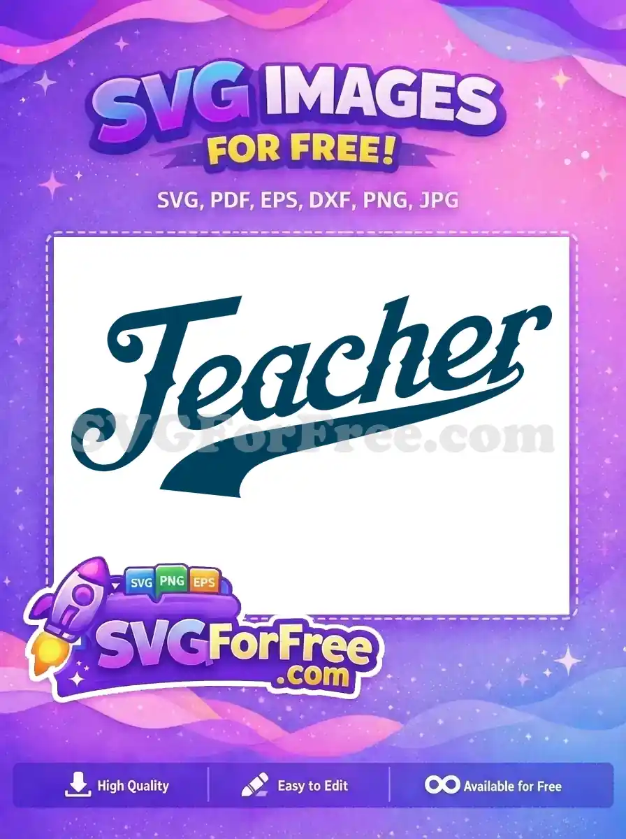 Free Teacher Script Free Bold Font School Free SVG