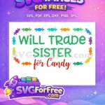 Free Colorful Candies Free Sister Trade Quote Free SVG - Instant Download