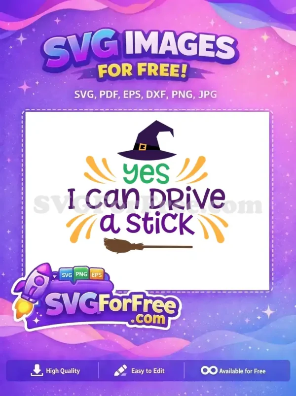 Free Purple Hat Free Broom Halloween Quotes Free SVG