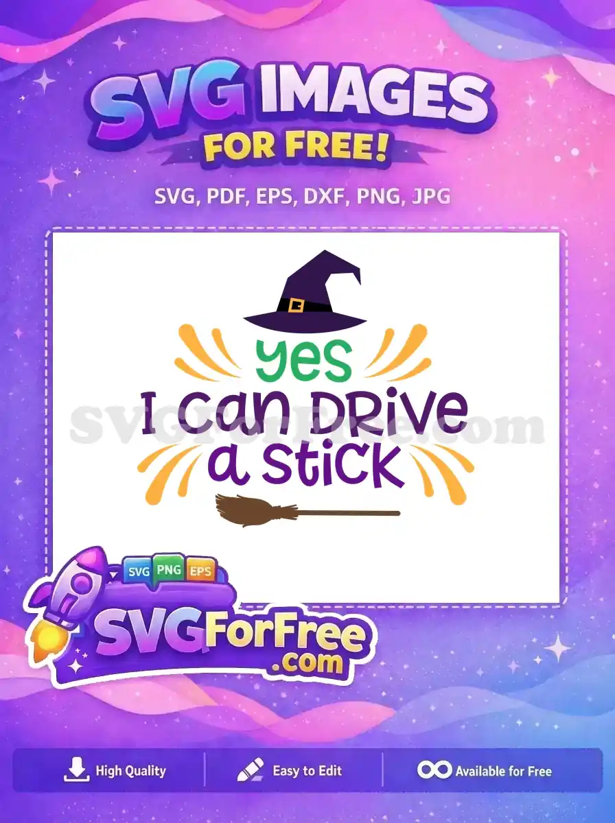 Free Purple Hat Free Broom Halloween Quotes Free SVG