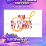 Free Red Lettering Free Golden Ribbon You Will Always Free SVG - Instant Download