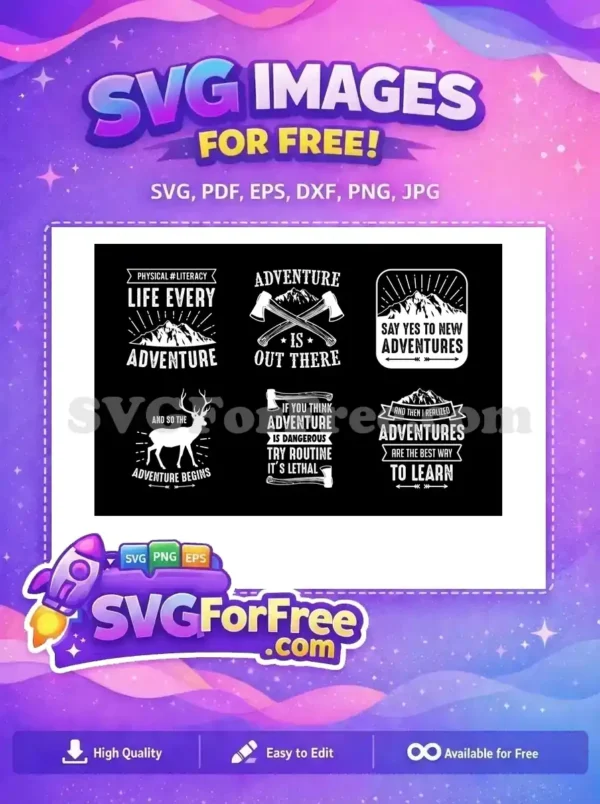 Free Mountain Axe Free Adventure Quotes Design Free SVG