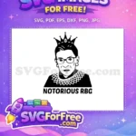 Free Crowned Icon Free RBG Portrait Notorious RBG Free SVG - Instant Download