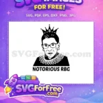 Free Crown Detail Free RBG Glasses Notorious RBG Free SVG - Instant Download