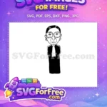 Free RBG with Glasses Free Vector Ruth Bader Ginsburg Free SVG - Instant Download