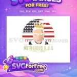 Free RBG Crown Free American Flag Notorious RBG Free SVG - Instant Download