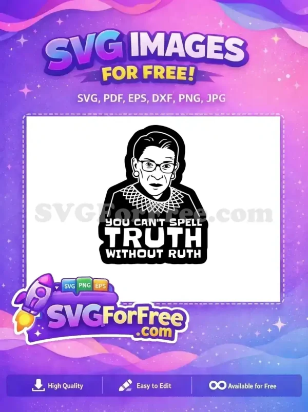 Free RBG Portrait Free Quote Design RBG Free SVG 2