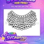 Free RBG Collar Free Dissent Collar Icon Free SVG - Instant Download