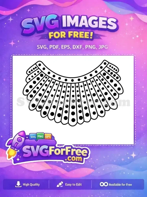 Free RBG Collar Free Dissent Collar Icon Free SVG