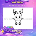 Free Rabbit Head Free Simple Easter Rabbit Free SVG - Instant Download