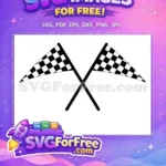 Free Checkered Racing Free Black White Racing Free SVG - Instant Download