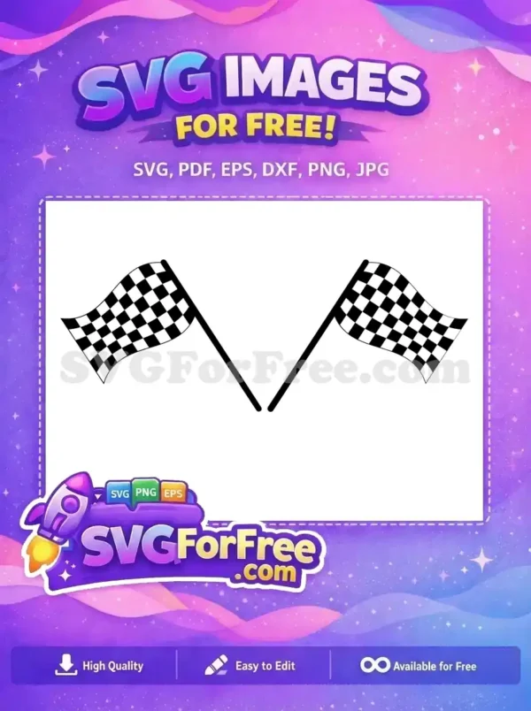 Free Black White Checkered Free Racing Flag Free SVG