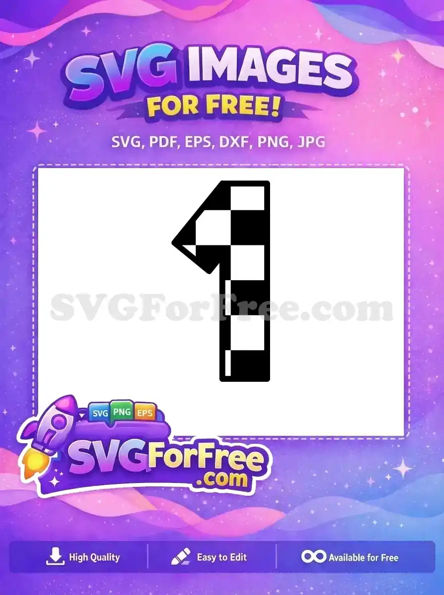 Free Number One Free Black White Racing Free SVG