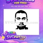 Free Rapper Silhouette Free Microphone Detail Rappers Free SVG 1 - Instant Download