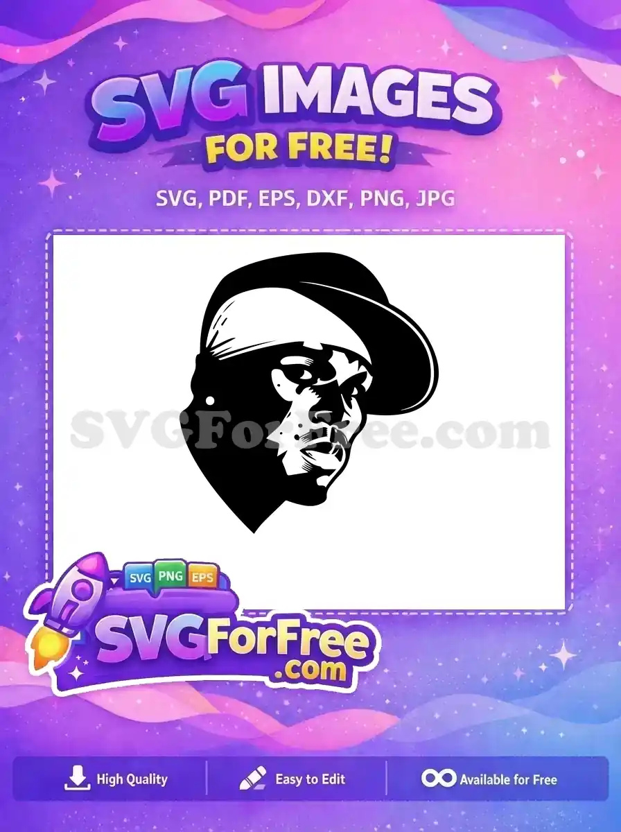Free Notorious BIG Free Rapper Portrait Free SVG