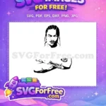 Free Gangster Rapper Free Musician Portrait Cool Free SVG - Instant Download
