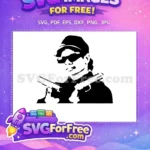 Free Rapper with Guns Free Gangsta Style Scarface Free SVG - Instant Download