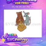Free Brown Rat Holding Cheese Free Gray Rat Waving Ratatouille Free SVG - Instant Download