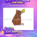 Free Smiling Brown Rat Free Grilled Cheese Ratatouille Free SVG - Instant Download