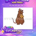 Free Happy Brown Rat Free Eating Cheese Ratatouille Free SVG - Instant Download