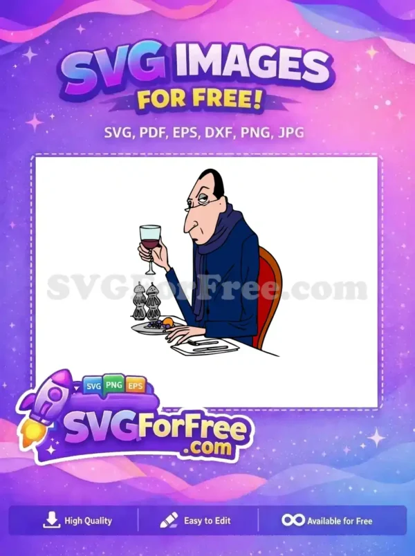 Free Anton Ego Wine Free Disappointed Expression Ratatouille Free SVG