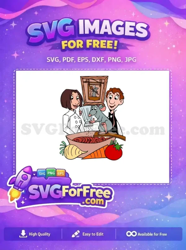 Free Chef Remy Free Linguini Cooking Ratatouille Free SVG