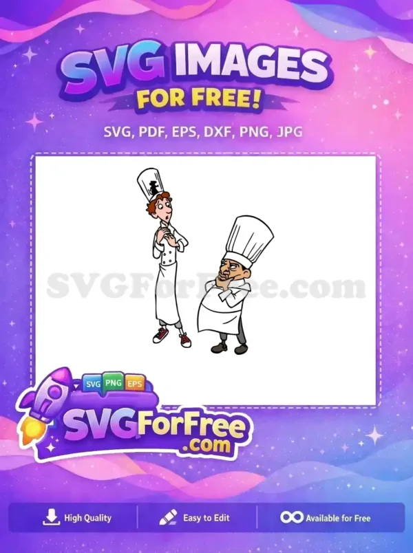 Free Scared Chef Free Angry Chef Ratatouille Free SVG 1
