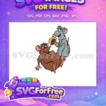 Free Brown Rat Relaxing Free Mushroom Gift Ratatouille Free SVG - Instant Download