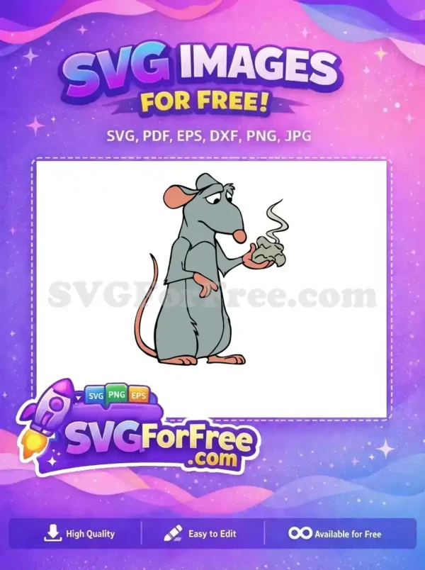 Free Sad Remy Free Holding Food Ratatouille Free SVG