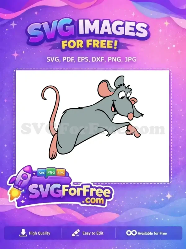 Free Excited Gray Rat Free Jumping Pose Ratatouille Free SVG Free Excited Gray Rat Free Jumping Pose Ratatouille Free SVG