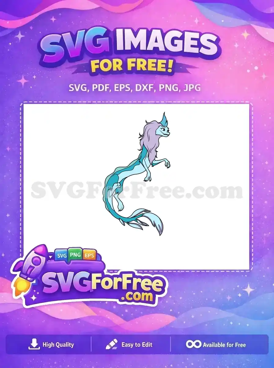 Free Sisu Dragon Happy Free Turquoise Free Raya and the Last Dragon Free SVG