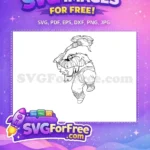 Free Smiling Tong Raya Giant Free Holding Axe Raya and the Last Dragon Free SVG - Instant Download
