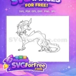 Free Sisu Dragon Free Line Art Raya Free SVG 1 - Instant Download