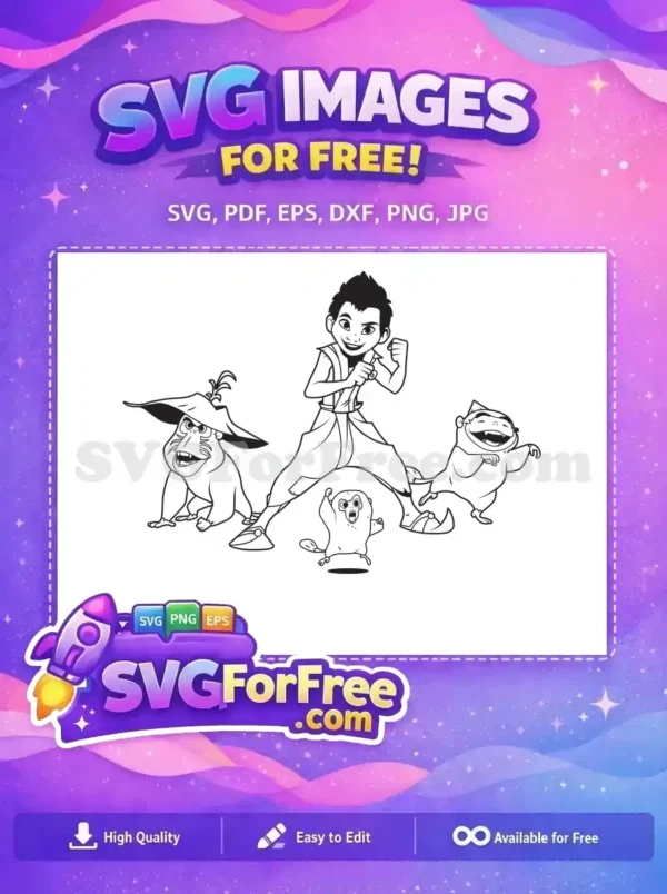 Free Namaari Sisu Ongis Free Boun Raya Last Dragon Free SVG