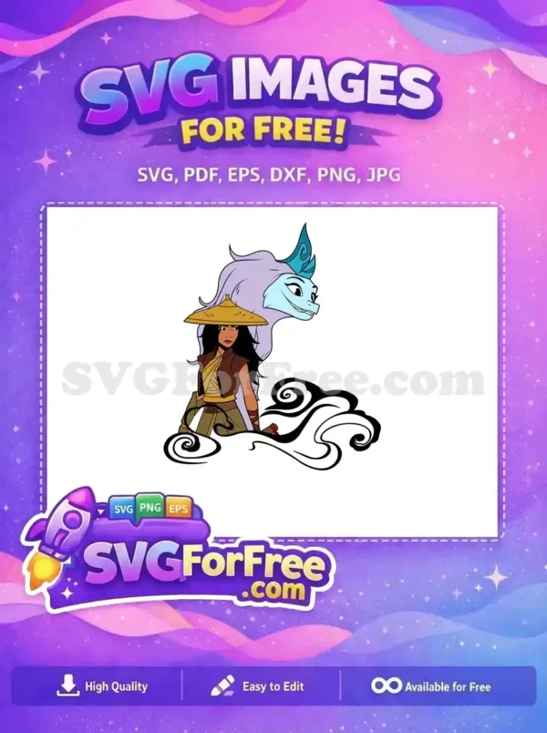 Free Raya Hat Free Sisu Dragon Raya and the Last Dragon Free SVG