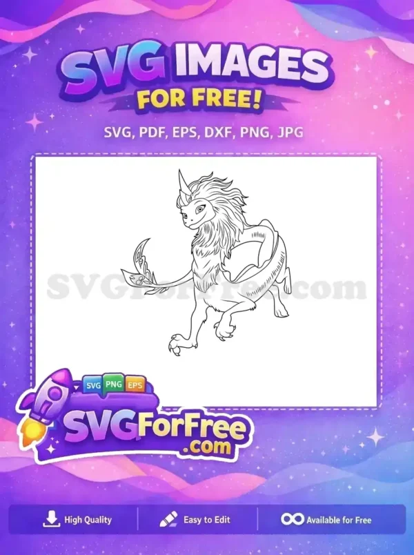 Free Sisu Dragon Free Line Art Raya Free SVG 2 Free Sisu Dragon Free Line Art Raya Free SVG 2