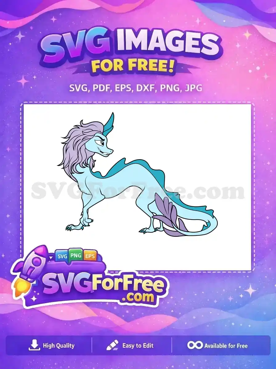 Free Sisu Dragon Grin Free Purple Mane Raya Free SVG