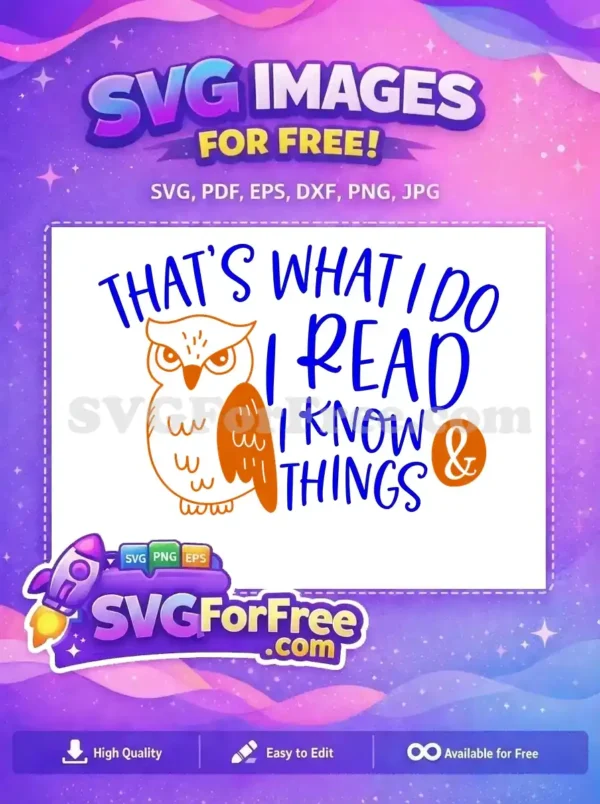 Free Orange Owl Free Reading Quotes That’s What I Do Free SVG Free Orange Owl Free Reading Quotes That's What I Do Free SVG