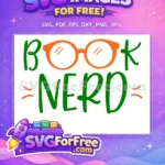 Free Reading Glasses Free Book Nerd Quote Free SVG - Instant Download