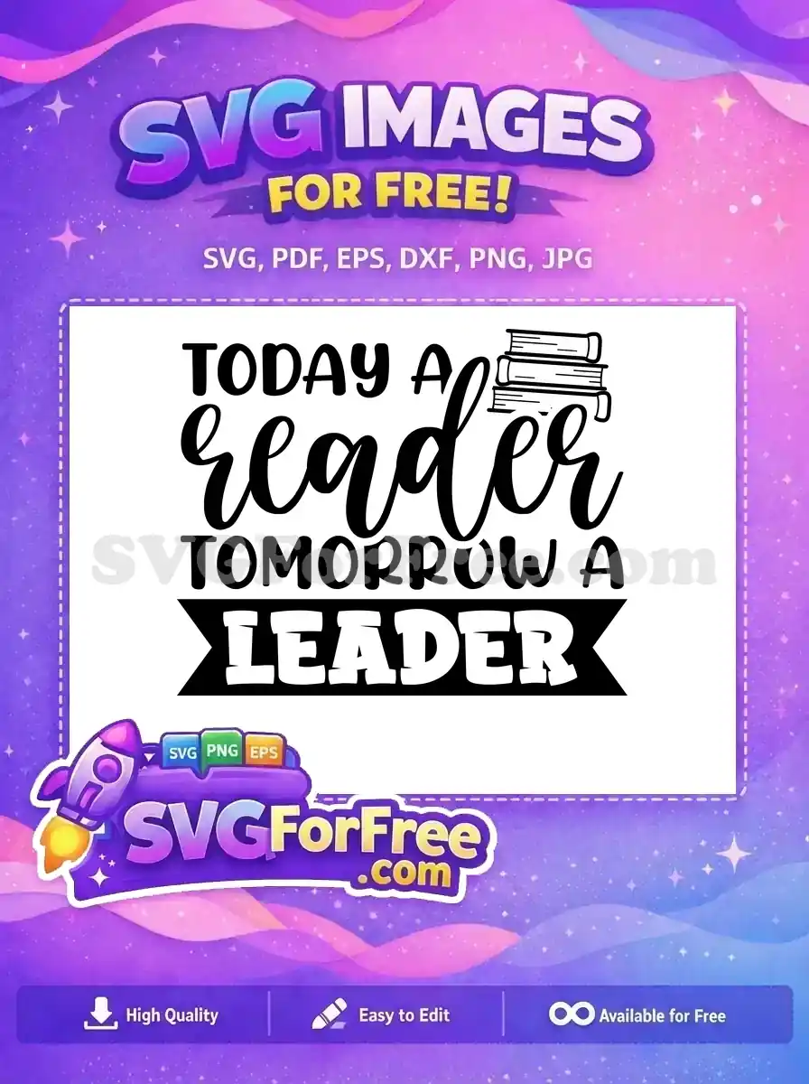 Free Bold Reader Free Book Stack Today Tomorrow Free SVG