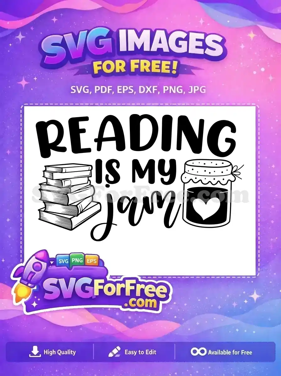 Free Reading Quote Free Book Stack Movie Free SVG