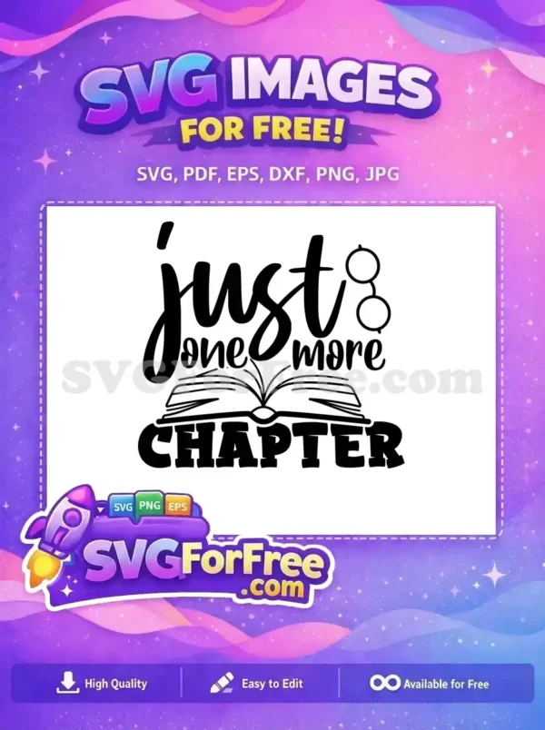 Free Reading Glasses Free Open Book Just One Chapter Free SVG