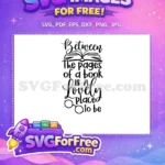 Free Reading Glasses Free Book Between Pages Quote Free SVG - Instant Download